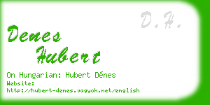 denes hubert business card